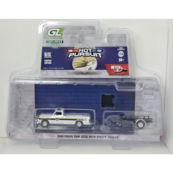 Greenlight 1:64 Dodge Ram D200 1990 with Utility Trailer Philadelphia PD